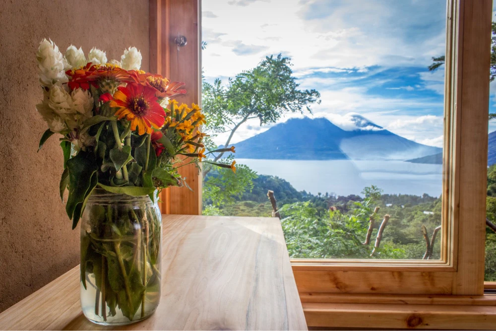 Kawoq-Forest-Sunrise-Suites-Volcano-Lake-Atitlan-View-From-Window