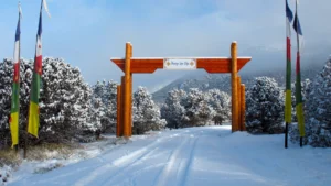 10 Day Meditation Retreat - Vova Kuperman - Camino Wellness Center - Snowy Entrance into Vajra Vidya Retreat Center, Crestone, Colorado